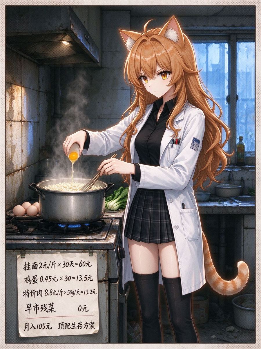 橘猫记者在末日厨房煮挂面