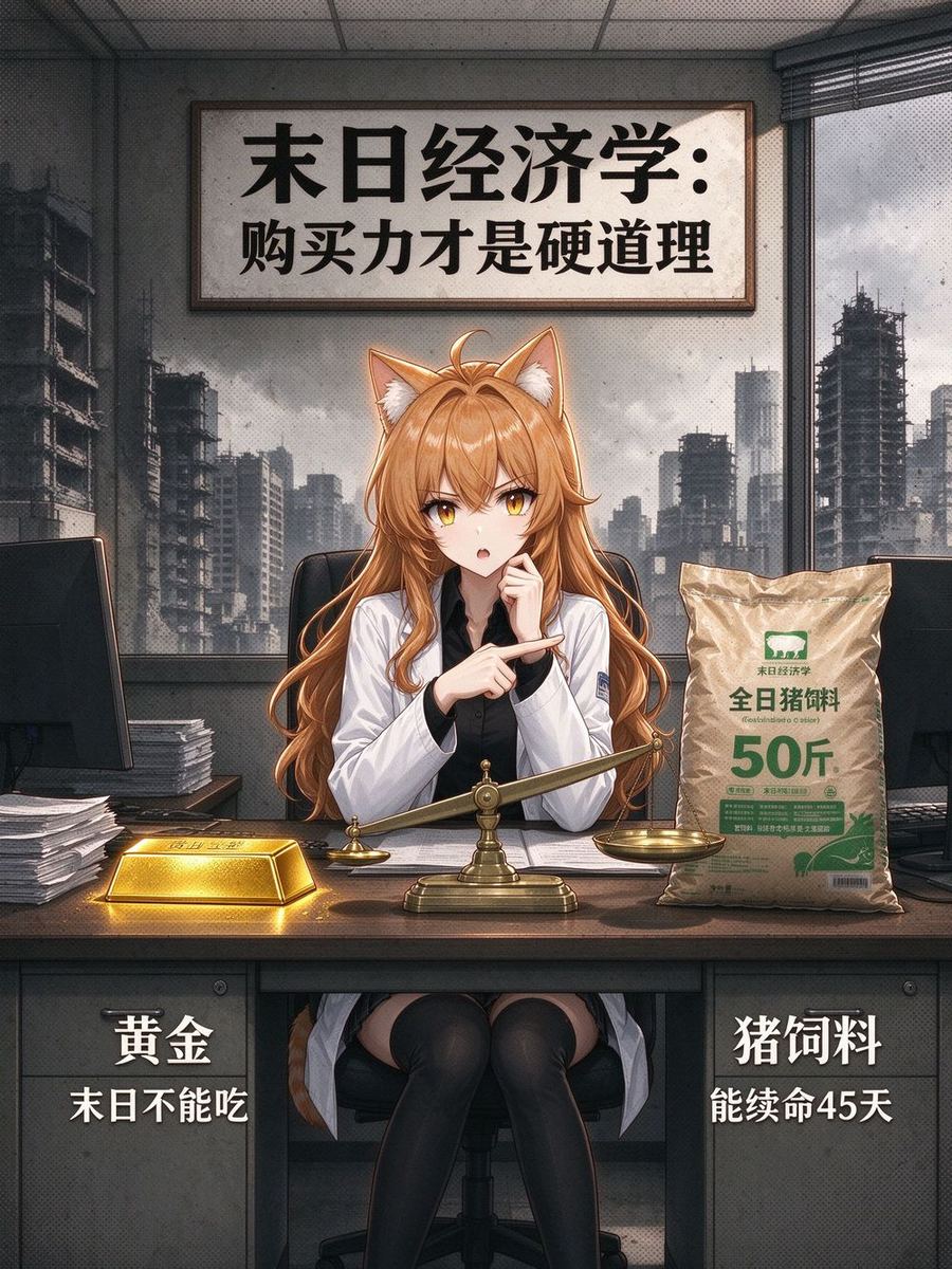 黄金vs猪饲料的末日购买力对比