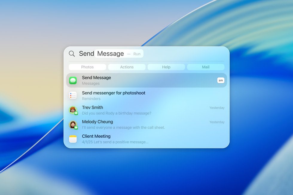 macOS 聚焦搜索（Apple 官方素材）